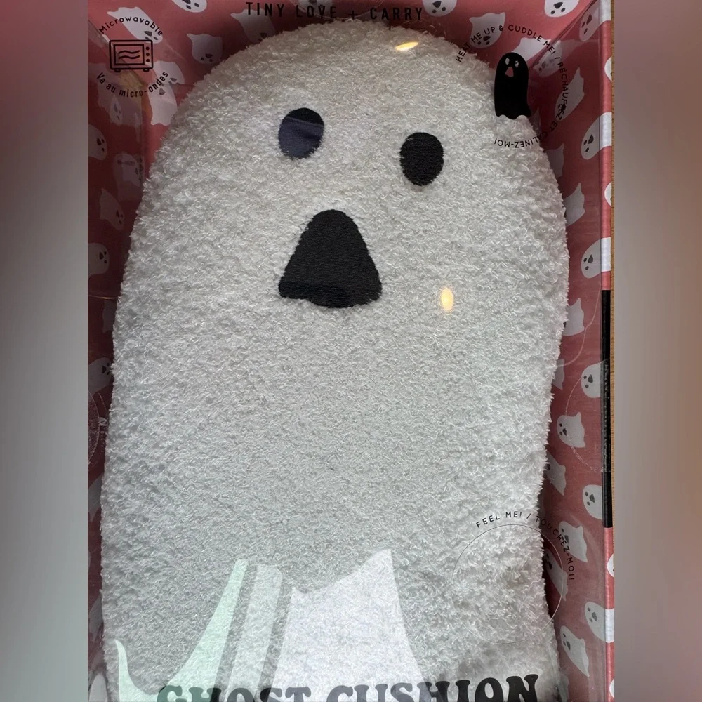 Plush Heatable Ghost Pillow Halloween NEW - Picture 2 of 4